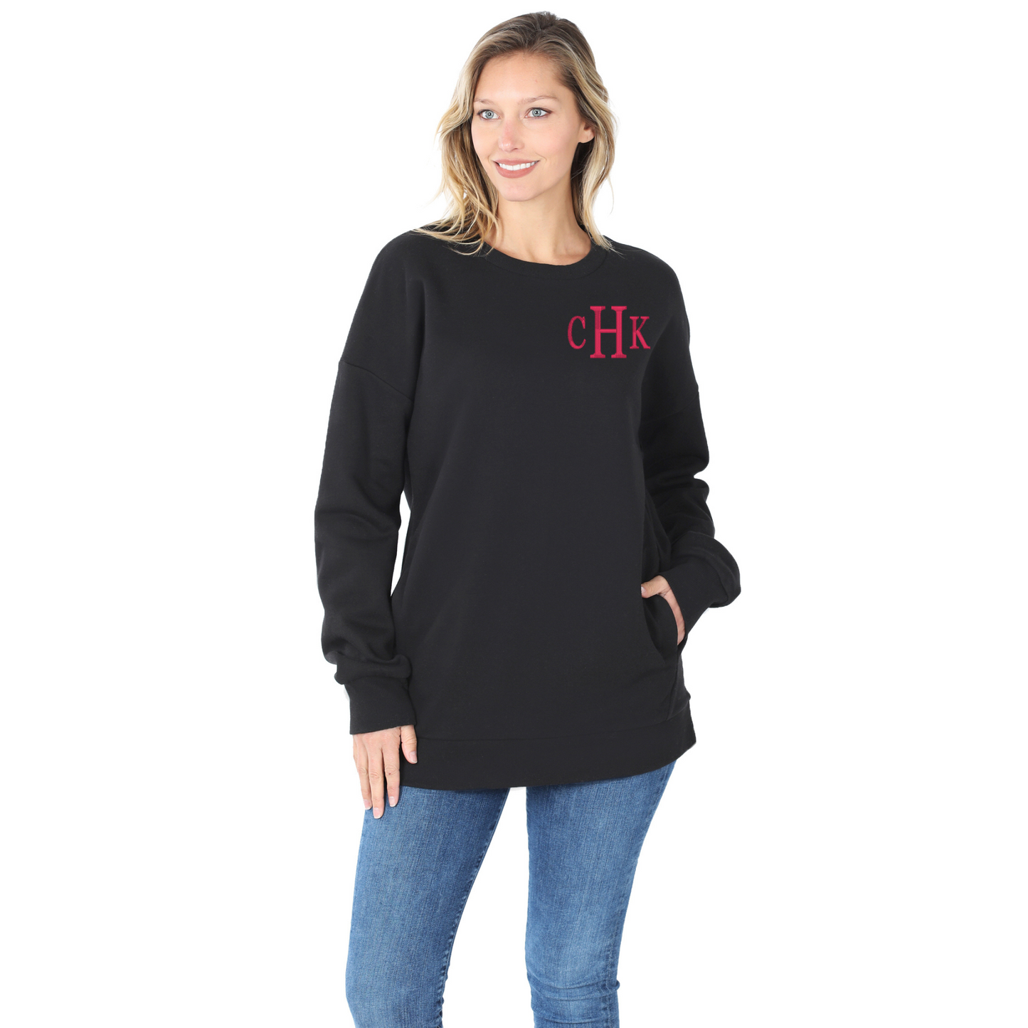 Monogrammed Crew Neck Sweatshirt