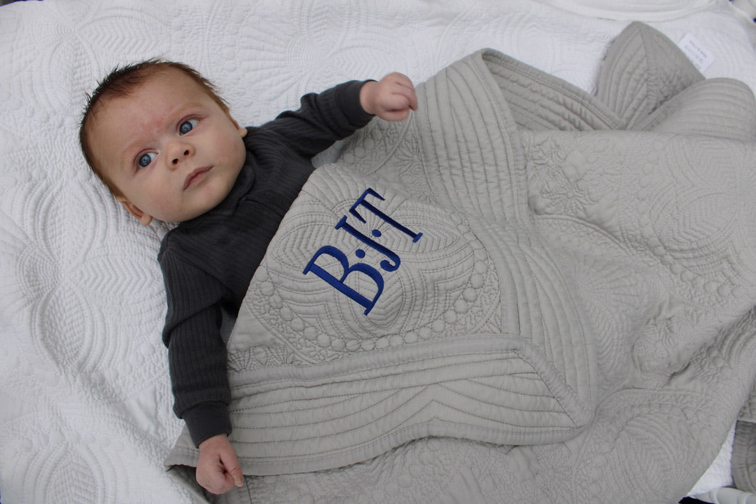 Monogrammed Baby Quilt