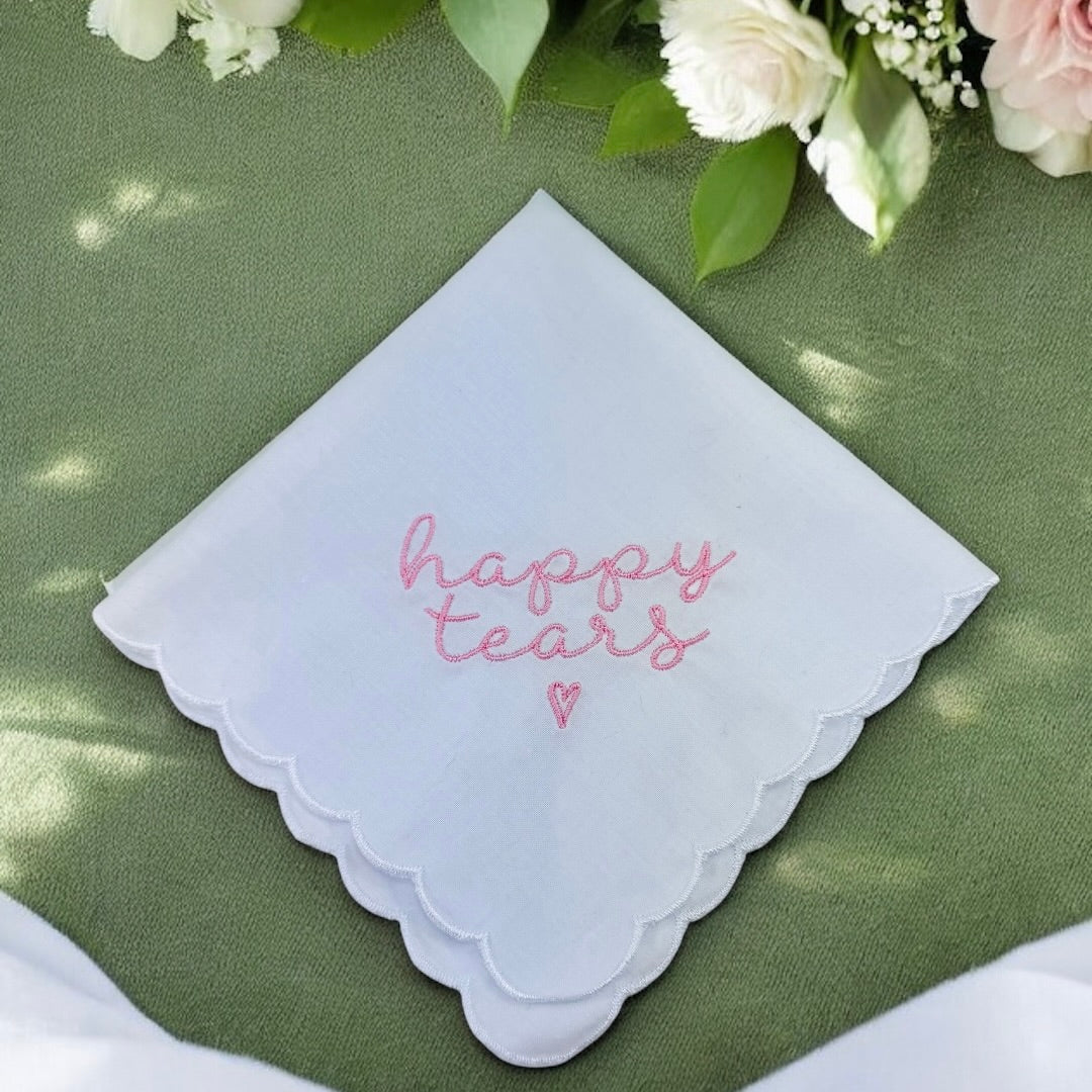 Happy Tears Bridal Handkerchief