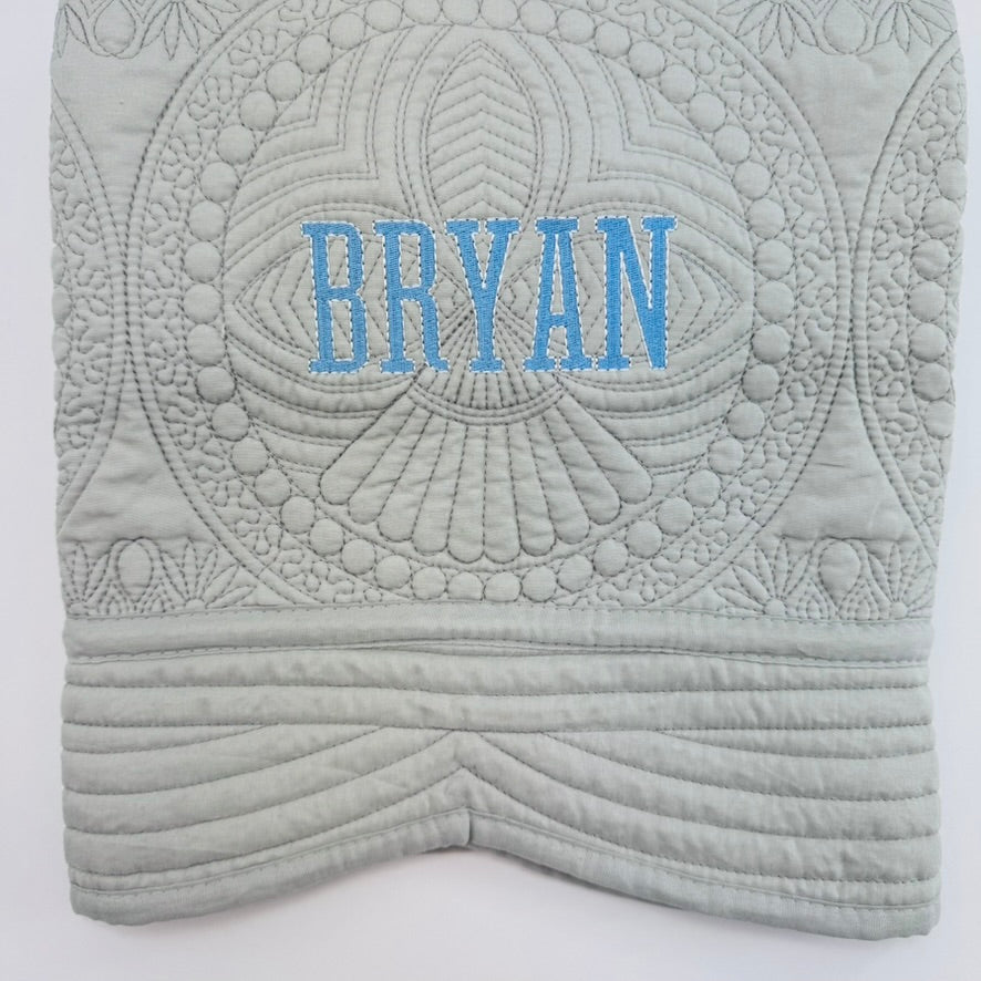 Monogrammed Baby Quilt