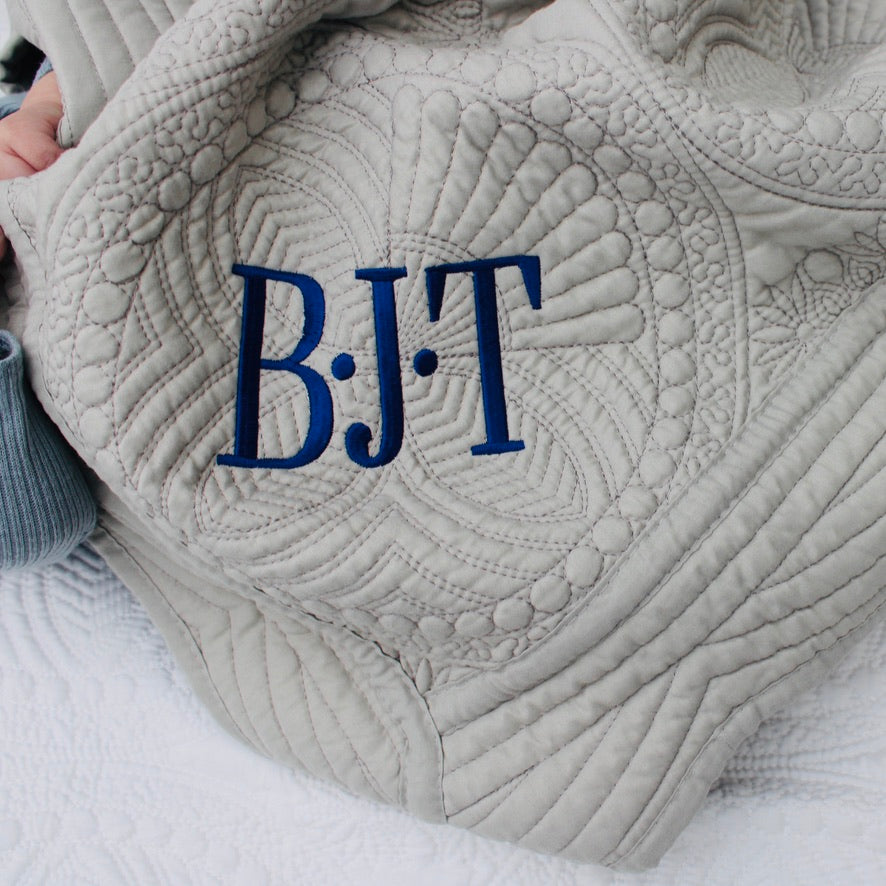 Monogrammed Baby Quilt