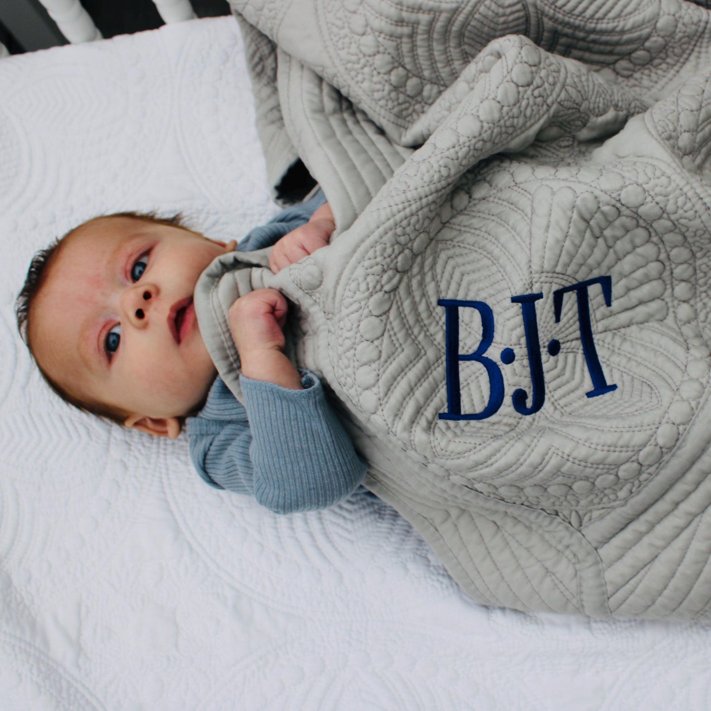 Monogrammed Blanket, Monogram Baby Quilt, Personalized Baby Blanket, New Baby, Baby Girl Quilt, Monogrammed Baby Quilt, Embroidered Blanket
