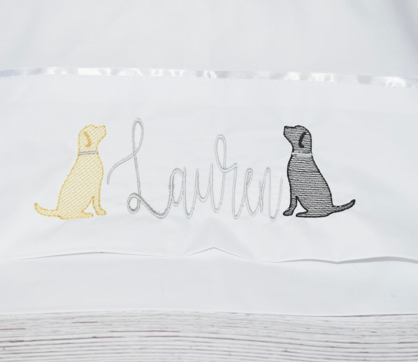 Monogrammed Pillow, Monogram Dog Pillowcase, Embroidered Bedding, Monogram Pillowcase, Mongrammed Bedding, Personalized Pillow, Name Pillow