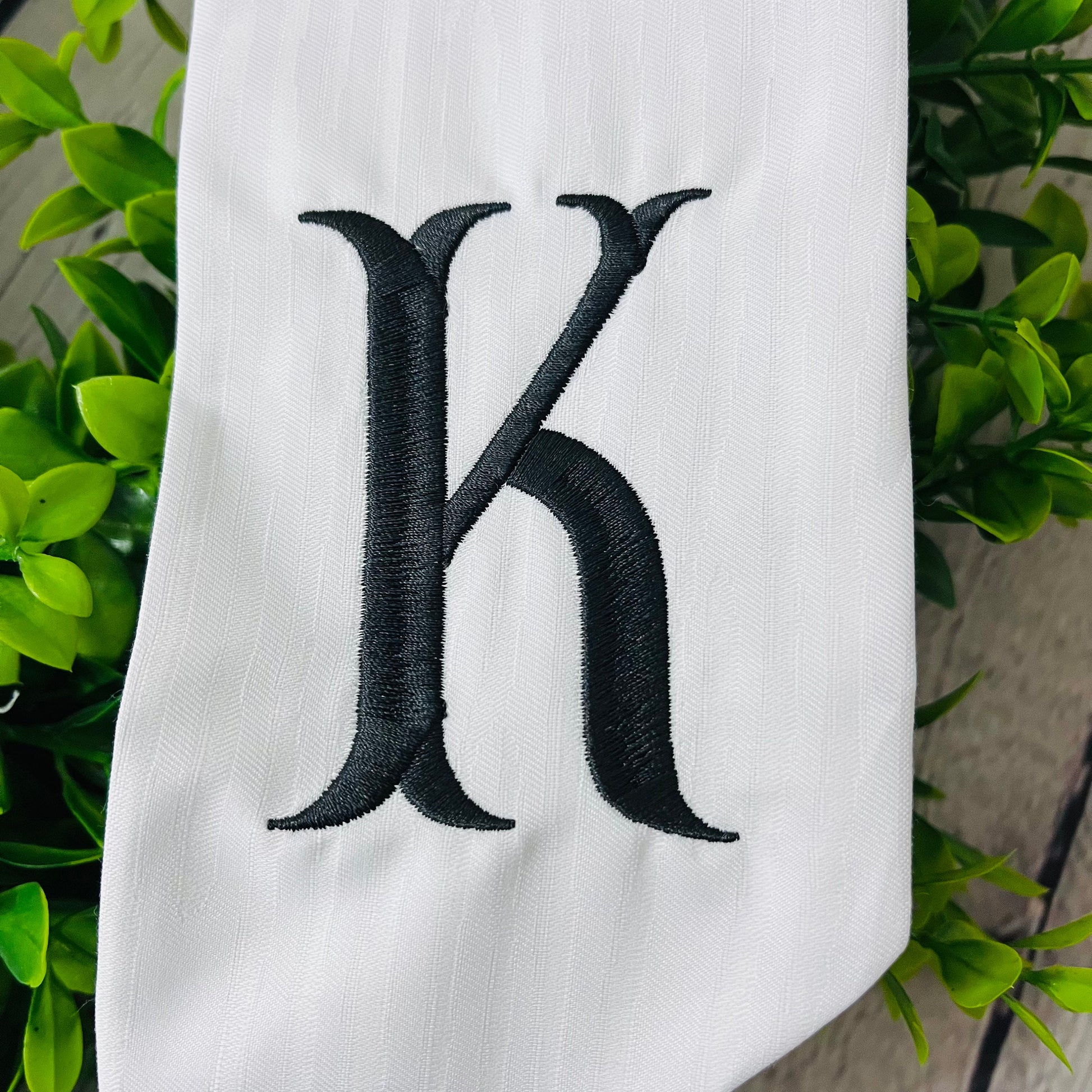 Monogrammed Wreath Sash, Personalized Door Decor, Monogram Front Door Sash, Custom Wreath Sash, Monogram Door Bow, Personalized Home Decor