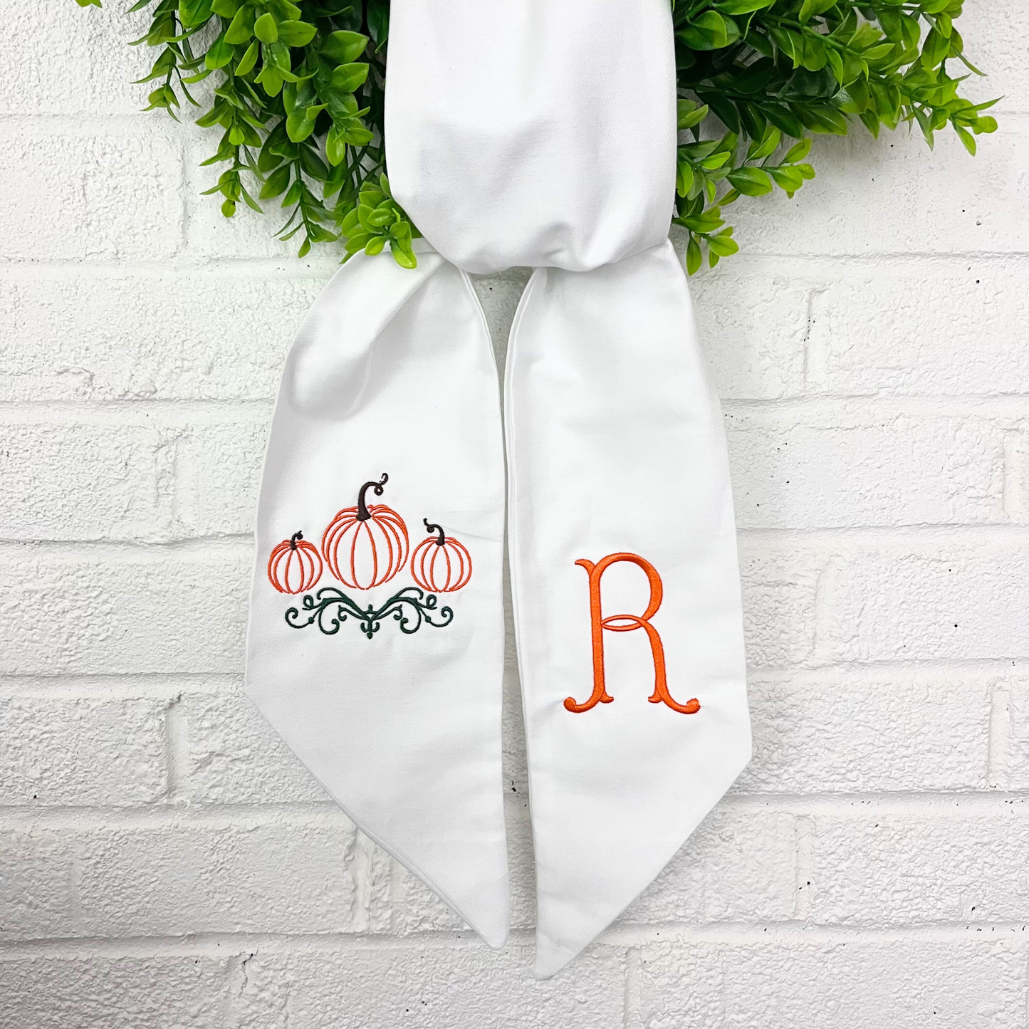 Pumpkin Wreath Sash