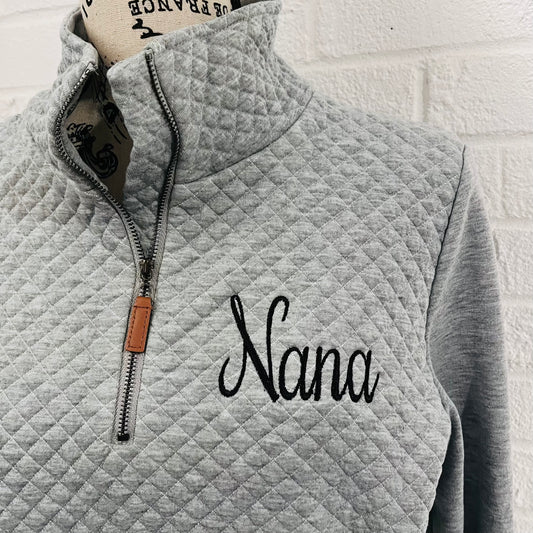 Nana Quarter Zip Pullover