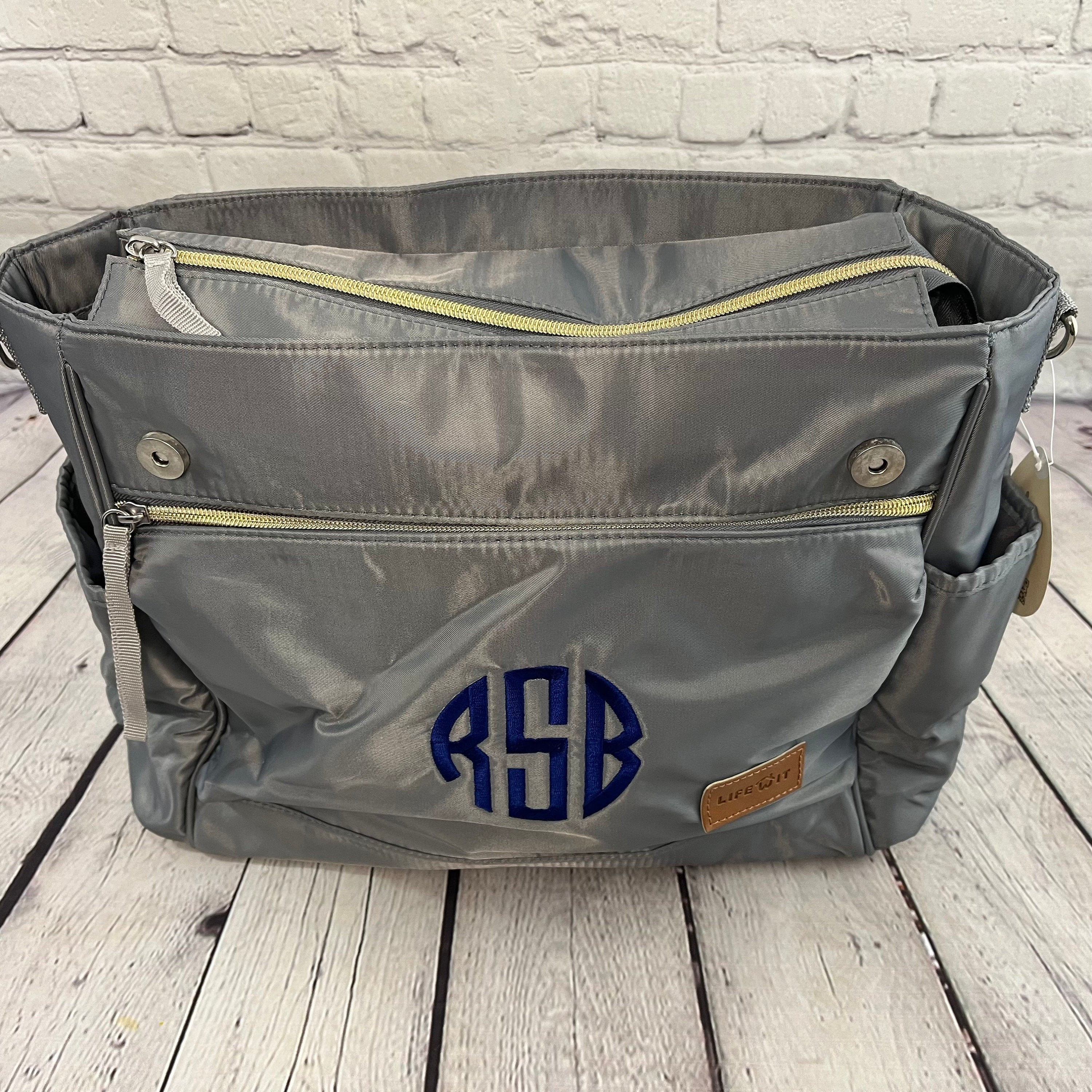 Monogrammed discount diaper backpack