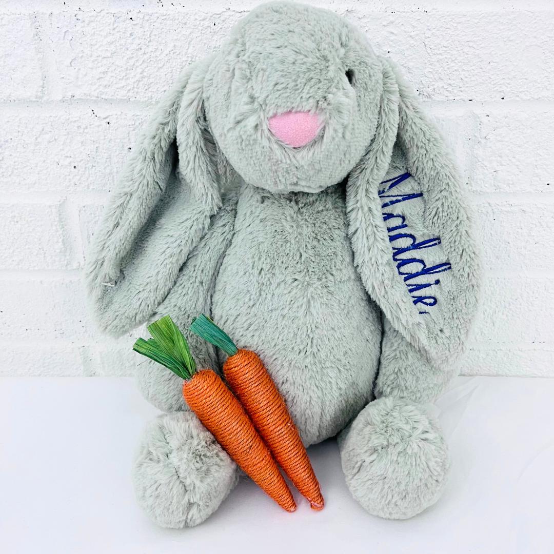 Monogrammed Bunny, Personalized Baby Gift, Monogram Stuffed Animal, Monogrammed Bunny Rabbit, Baby Easter Gift, Easter Baby Bunny