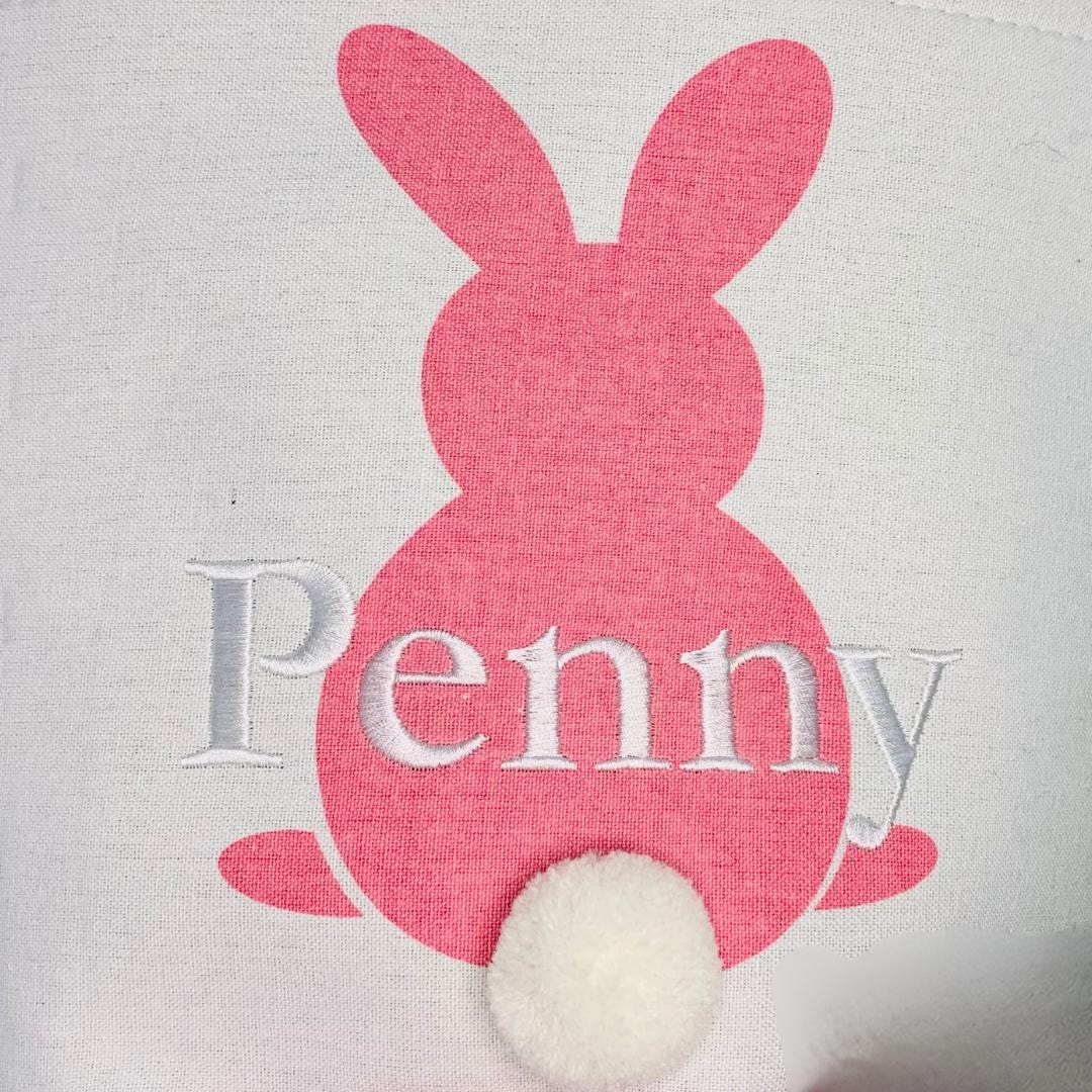 Personalized Easter Bunny Baskets, Monogrammed Easter Basket, Embroidered Easter Bucket, Kids Monogram Easter Basket, Easter Gift