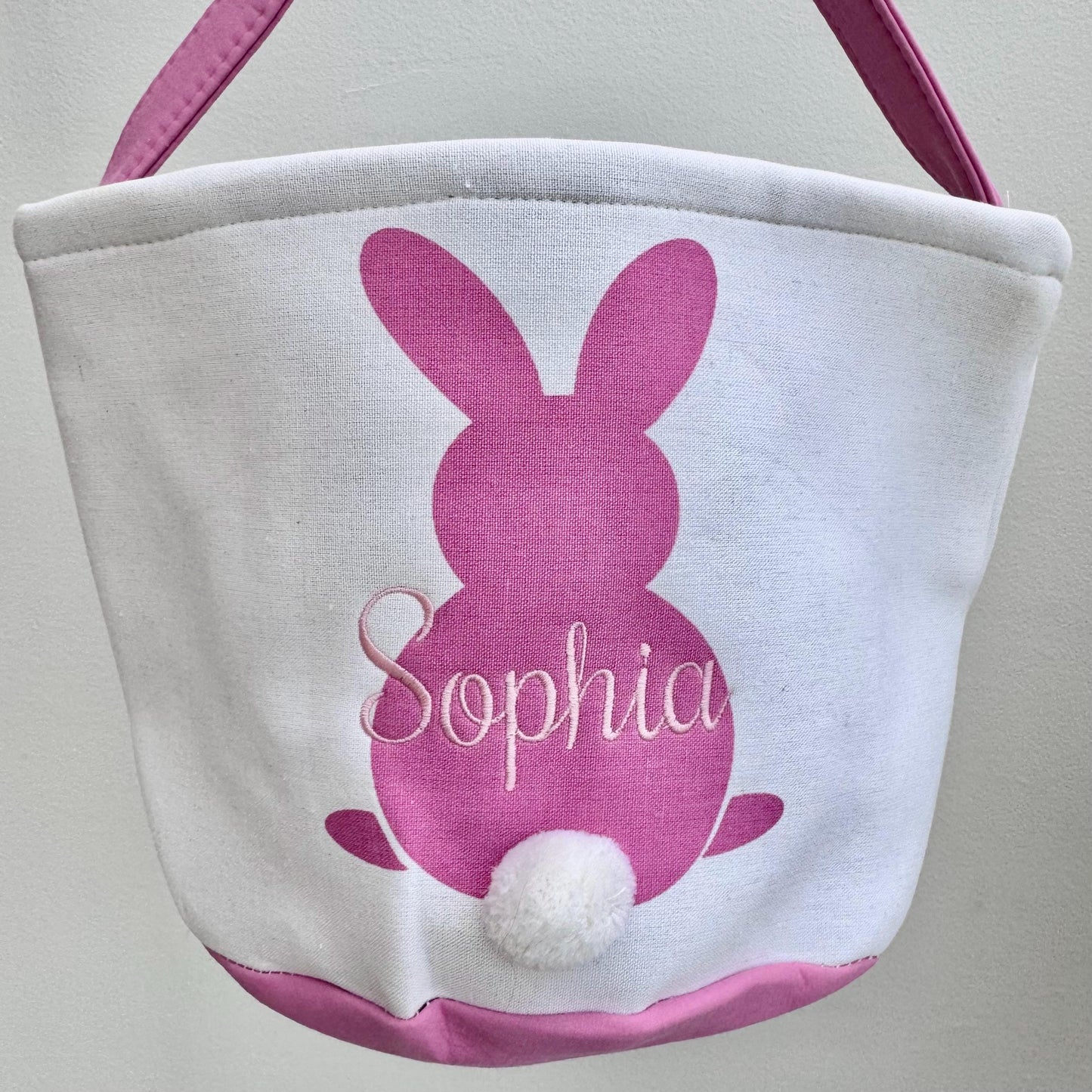 Personalized Easter Bunny Baskets, Monogrammed Easter Basket, Embroidered Easter Bucket, Kids Monogram Easter Basket, Easter Gift