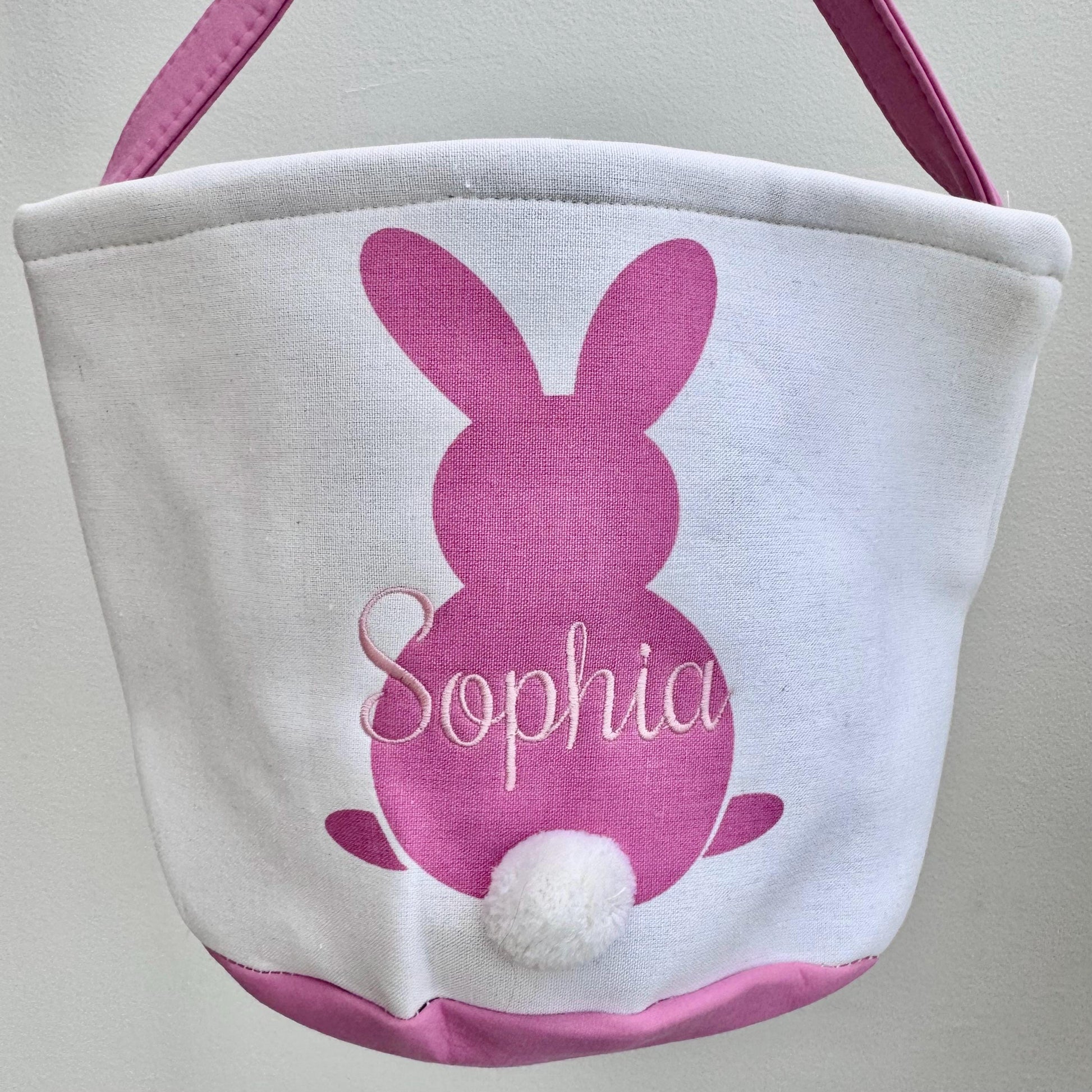 Personalized Easter Bunny Baskets, Monogrammed Easter Basket, Embroidered Easter Bucket, Kids Monogram Easter Basket, Easter Gift