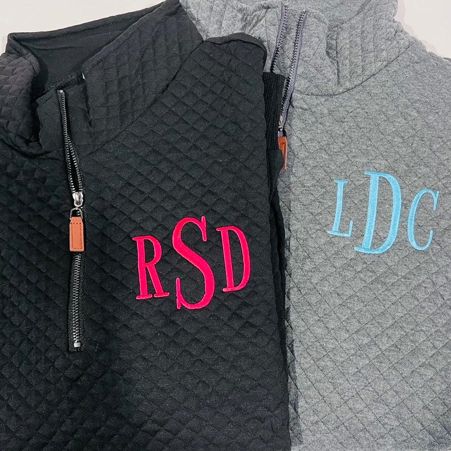 Monogram Sweatshirt, Monogram Pullover, Monogram Quarter Zip, Quarter Zip Pullover, Quarter Zip Sweatshirt, Sweatshirt For Her, Monogram