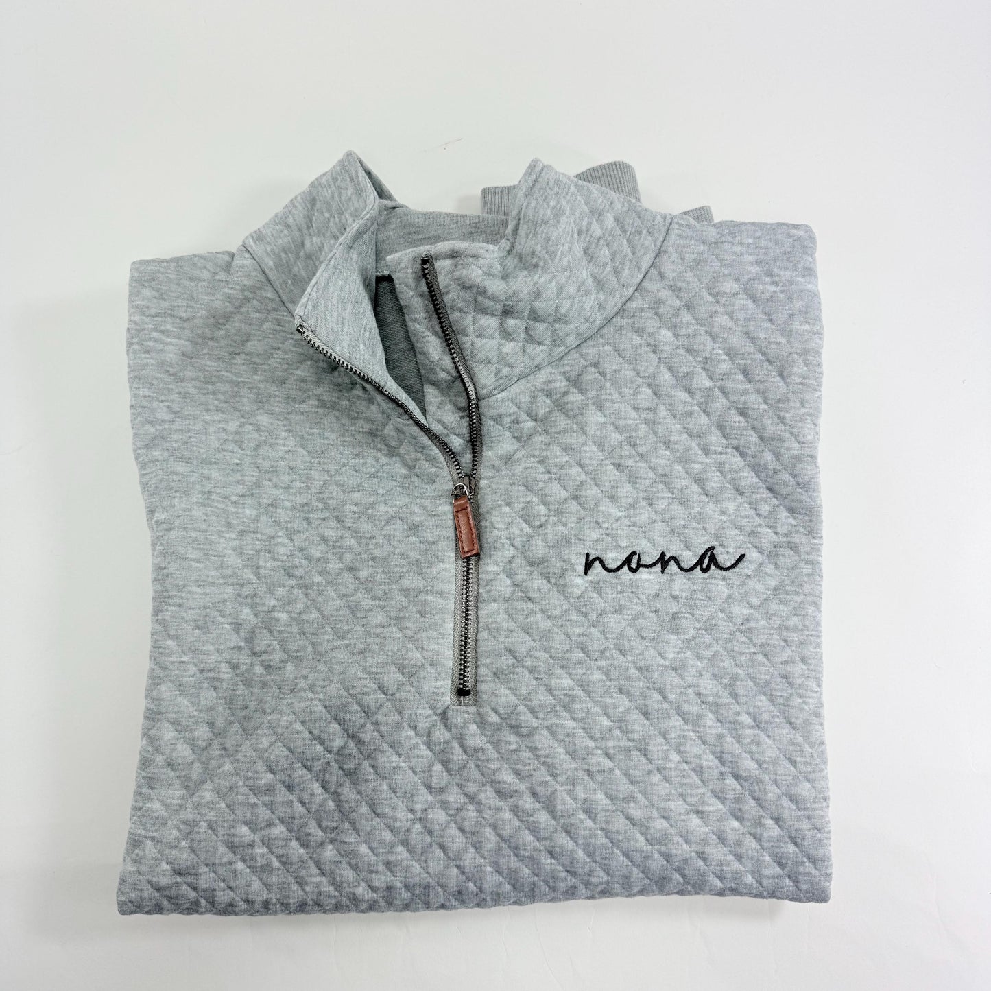 Embroidered Nana Sweatshirt, Personalized Nana Quarter Zip Pullover, Embroidered Mama Shirt, Custom Mama Sweatshirt, Mom Gift, Nana Sweater