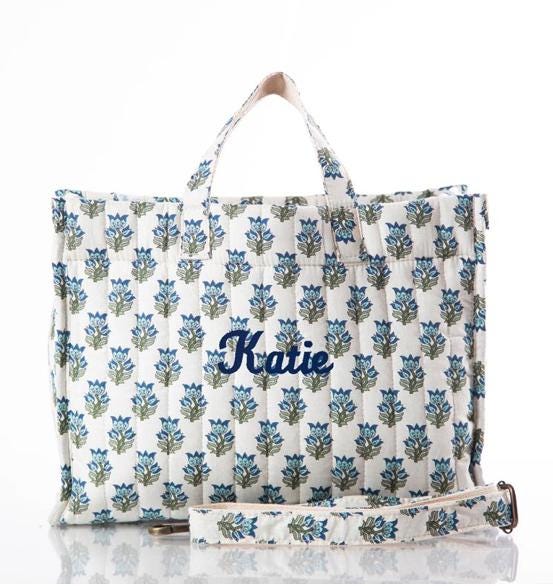 Monogrammed Embroidered Bag, Personalized Tote, Monogrammed Tote Bag For Women, Monogram Canvas Tote Bag