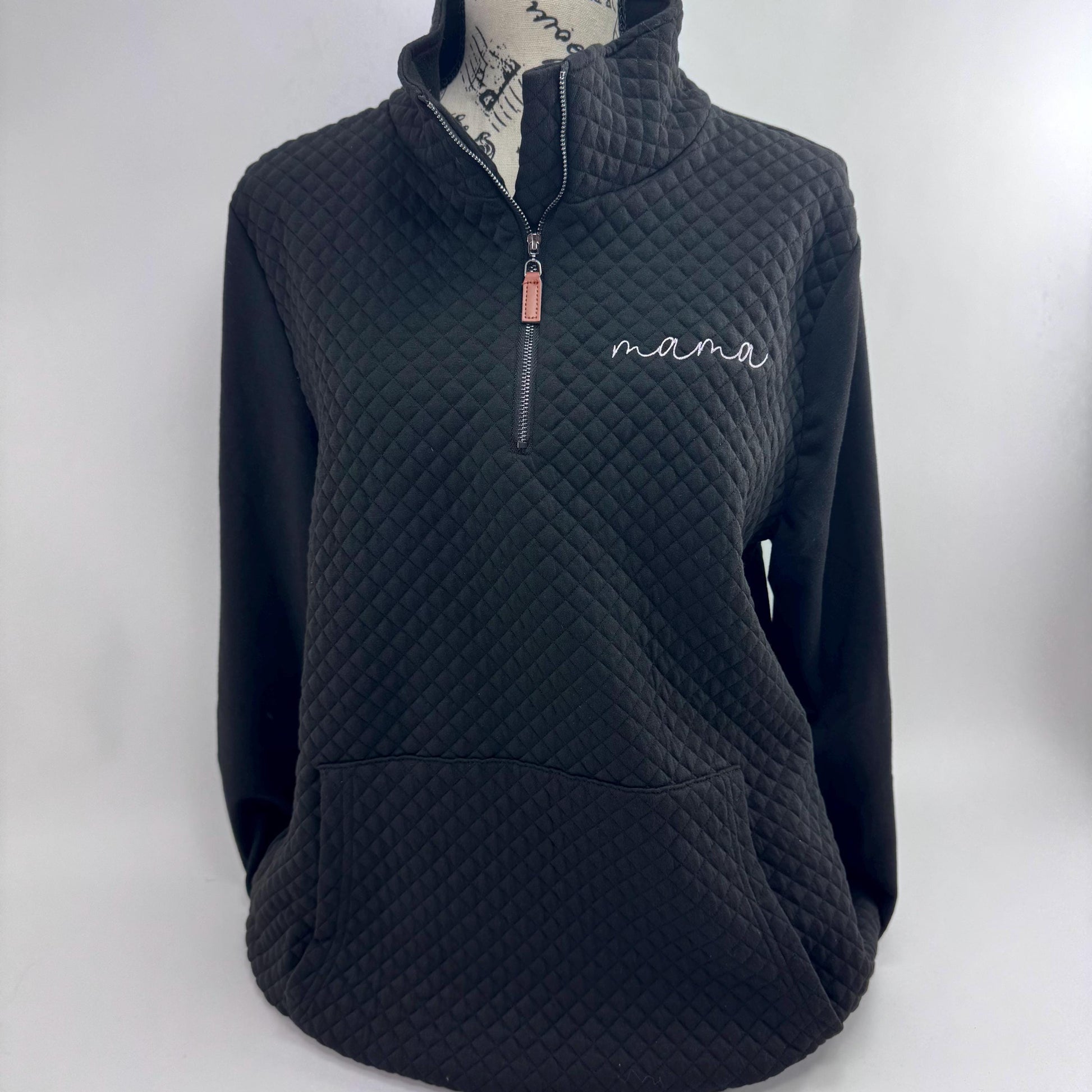 Mama Monogram Sweatshirt, Monogram Pullover, Monogram Quarter Zip, Quarter Zip Pullover, Quarter Zip Sweatshirt,