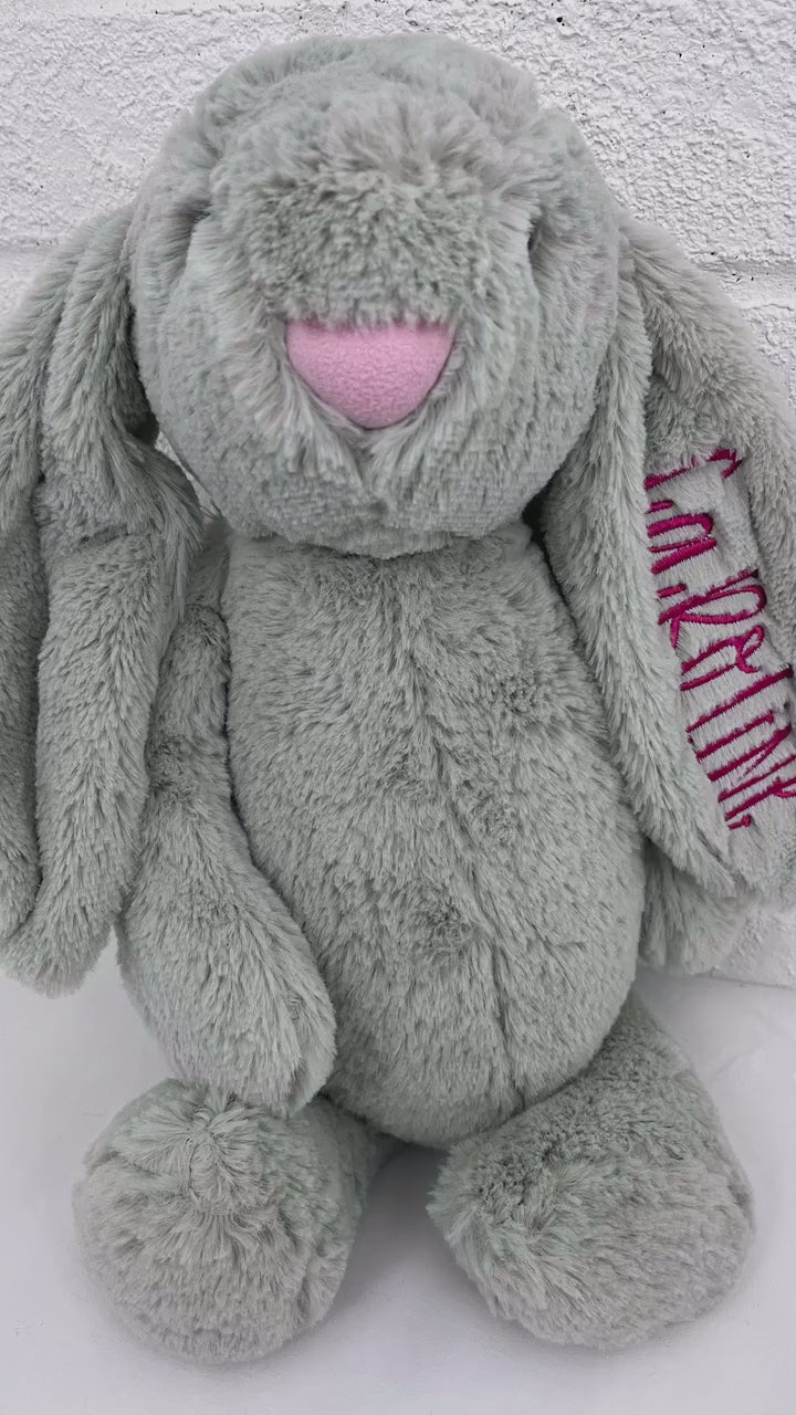 Monogrammed Bunny, Personalized Baby Gift, Monogram Stuffed Animal, Monogrammed Bunny Rabbit, Baby Easter Gift, Easter Baby Bunny