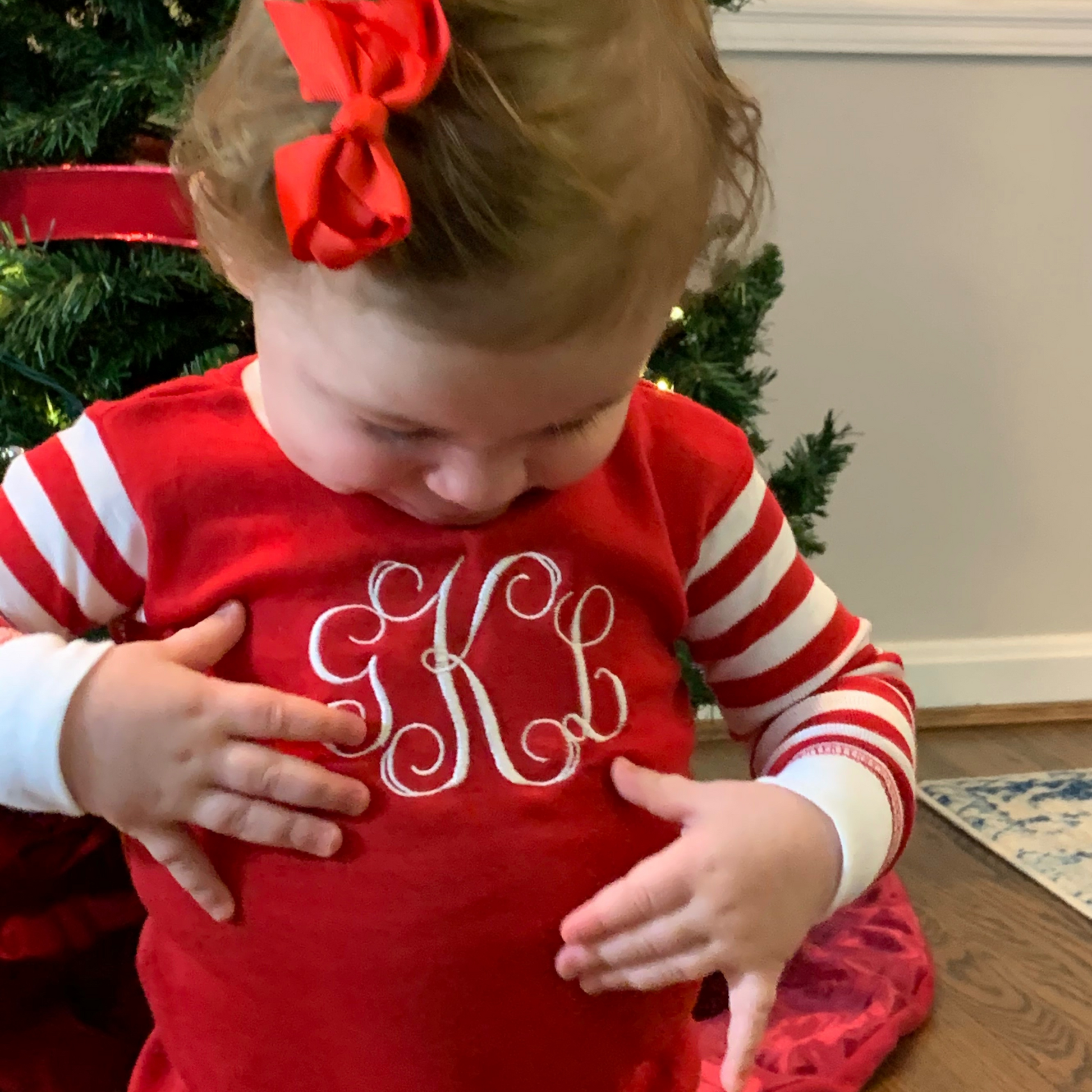 Monogram christmas pajamas outlet