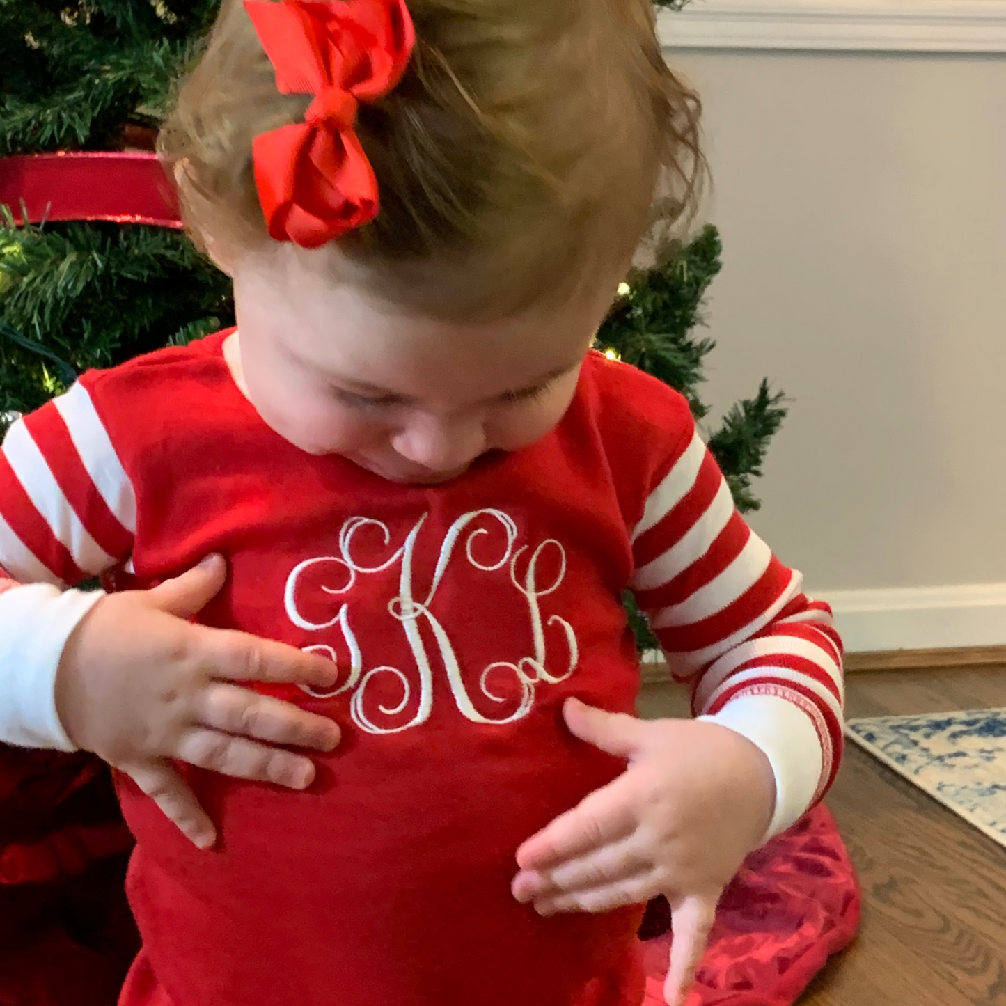 Monogram Christmas Pajama Set