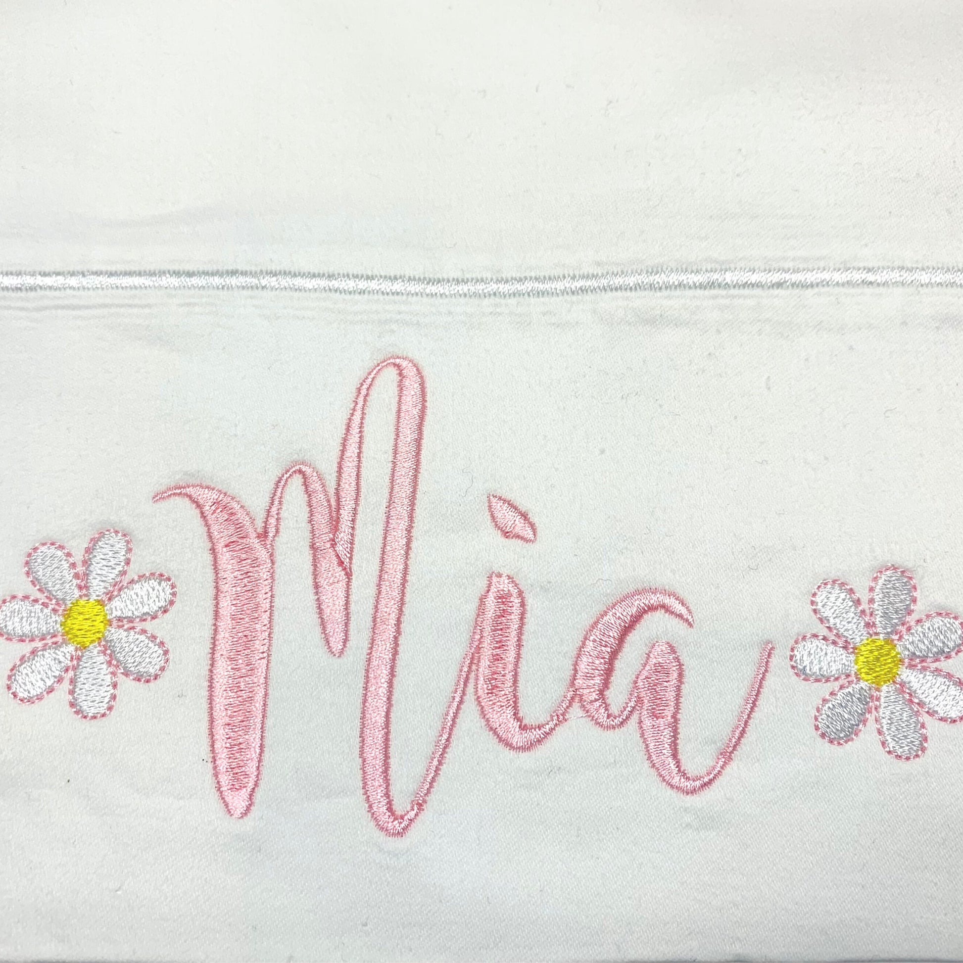 Monogrammed Pillowcase, Monogram Pillowcase Cuff, Embroidered Bedding, Girls  Pillowcase, Mongrammed Bedding, Personalized Pillow